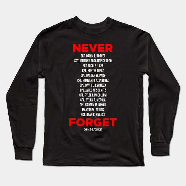 Never Forget 13 Fallen Soldiers Long Sleeve T-Shirt by oskibunde